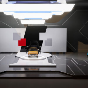 car showroom 3d environment, 3d car showroom,