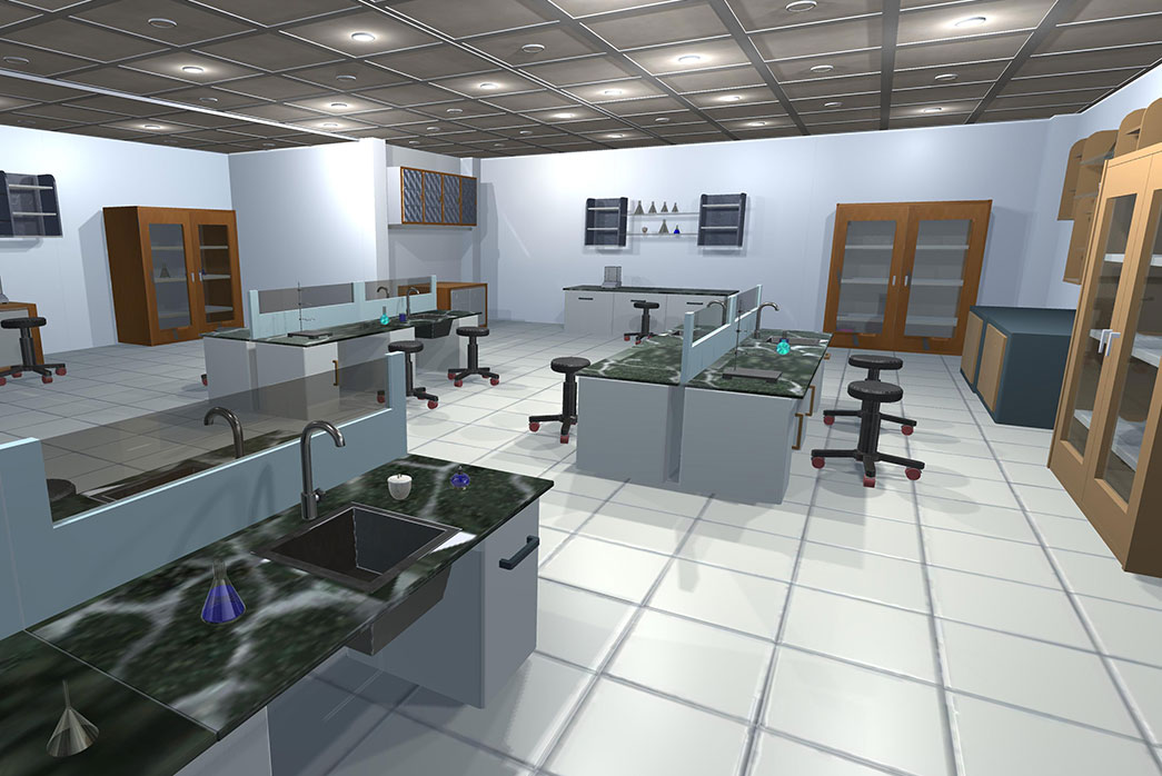 3d chemistry lab, 3d lab, 3d laboratory, chemistry lab, lab environment,