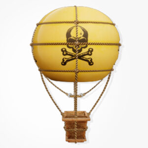 air balloon 3d model, hot air balloon 3d model, 3d flying balloon,