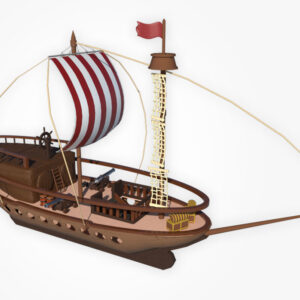 boat 3d model, pirate ship 3d model,