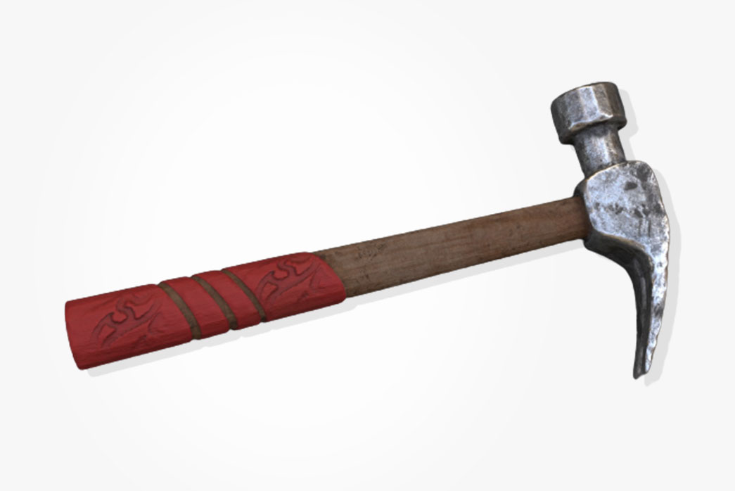 hammer 3d model, 3d model hammer, 3d tools, 3d household tools,