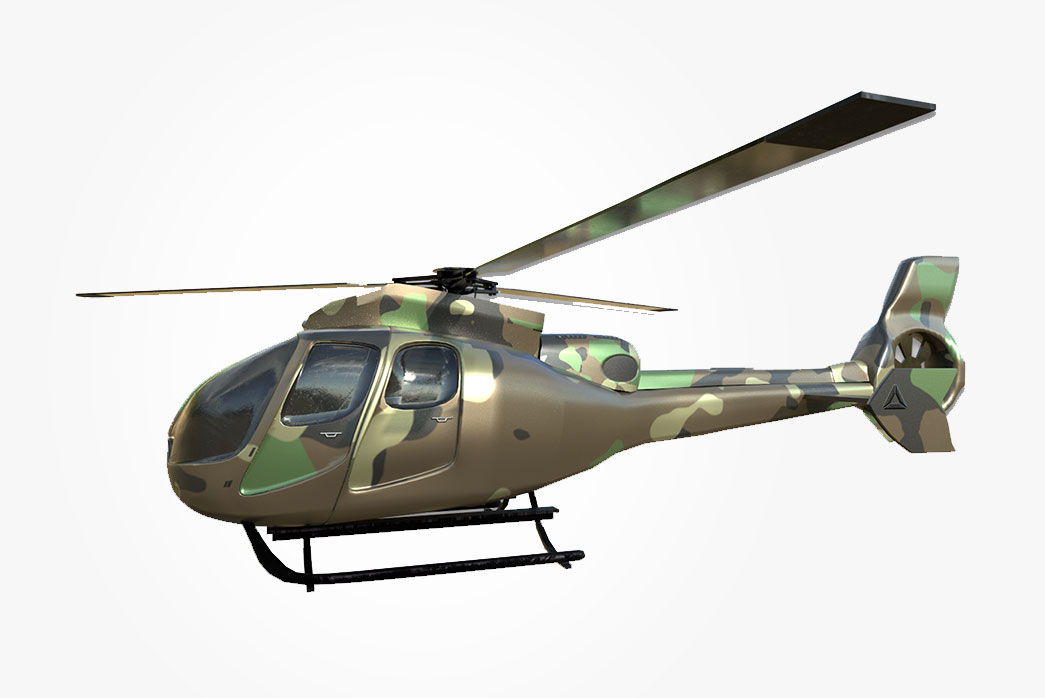 military 3d helicopter, 3d heli