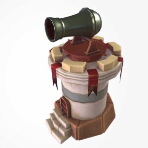 cannon tower 3d model, 3d model cannon tower, 3d cannon tower, cannon tower, medieval cannon tower,