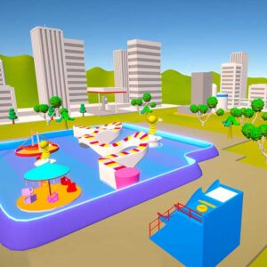 water park 3d environment, 3d water park, virtual park, 3d park,