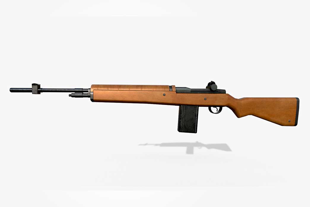 rifle 3d mode, gun 3d model, m14 rifle 3d model,