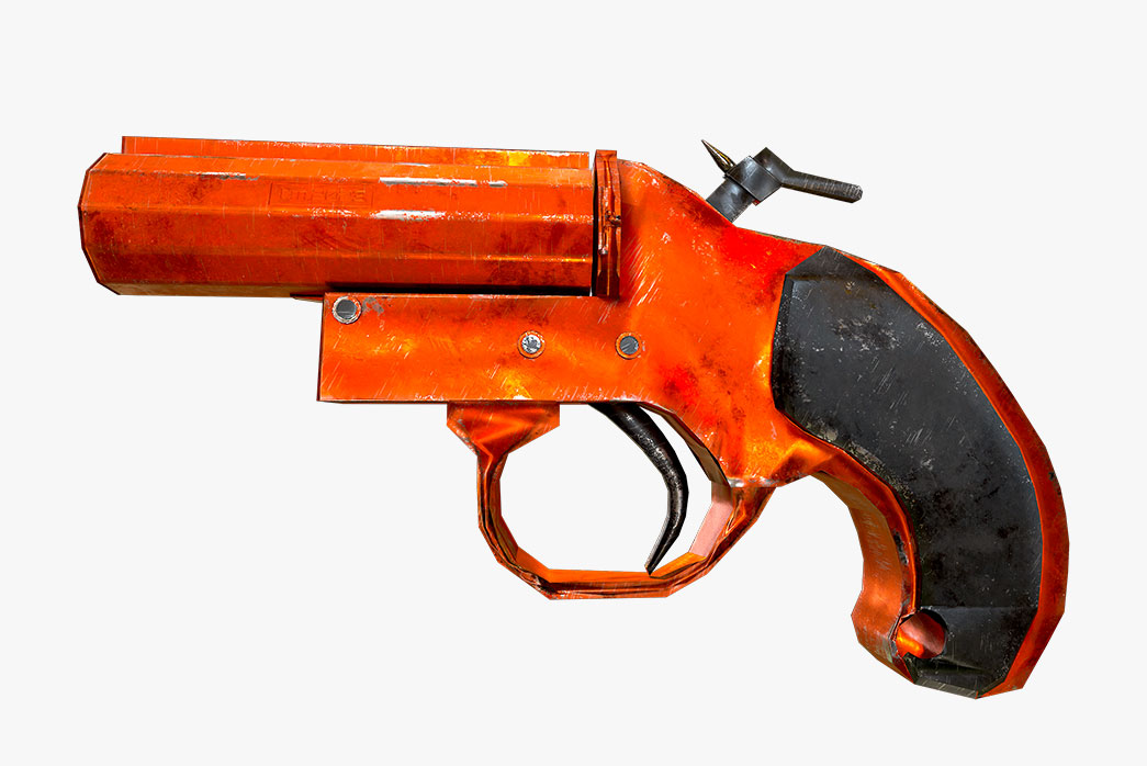 flare gun nerf, flare gun 3d model, 3d model flare gun,