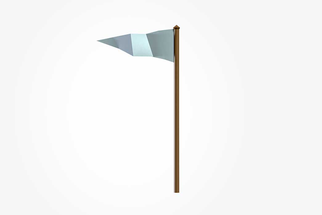 pennant flag 3d model, 3d model pennant flag, obj pennant flag