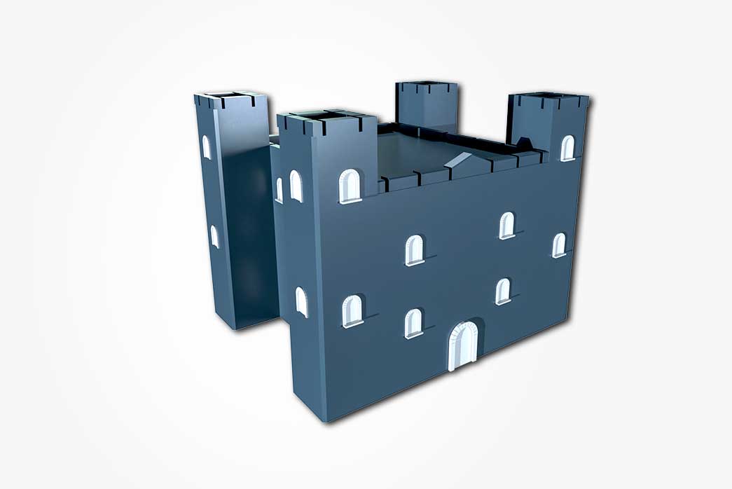 castle 3d model, free castle 3d model, free 3d model, medieval castle 3d model,