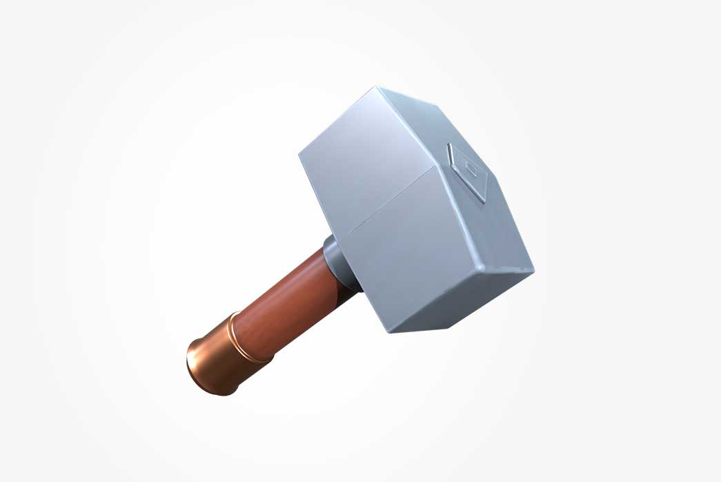 metal hammer 3d model, 3d hammer, 3d metal hammer,