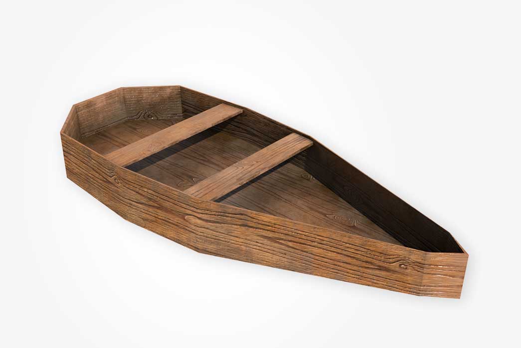 boat 3d model, 3d model boat, wooden boat 3d model, low poly wooden boat 3d model,