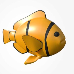 fish low poly 3d model, 3d fish, cartoon fish 3d model,