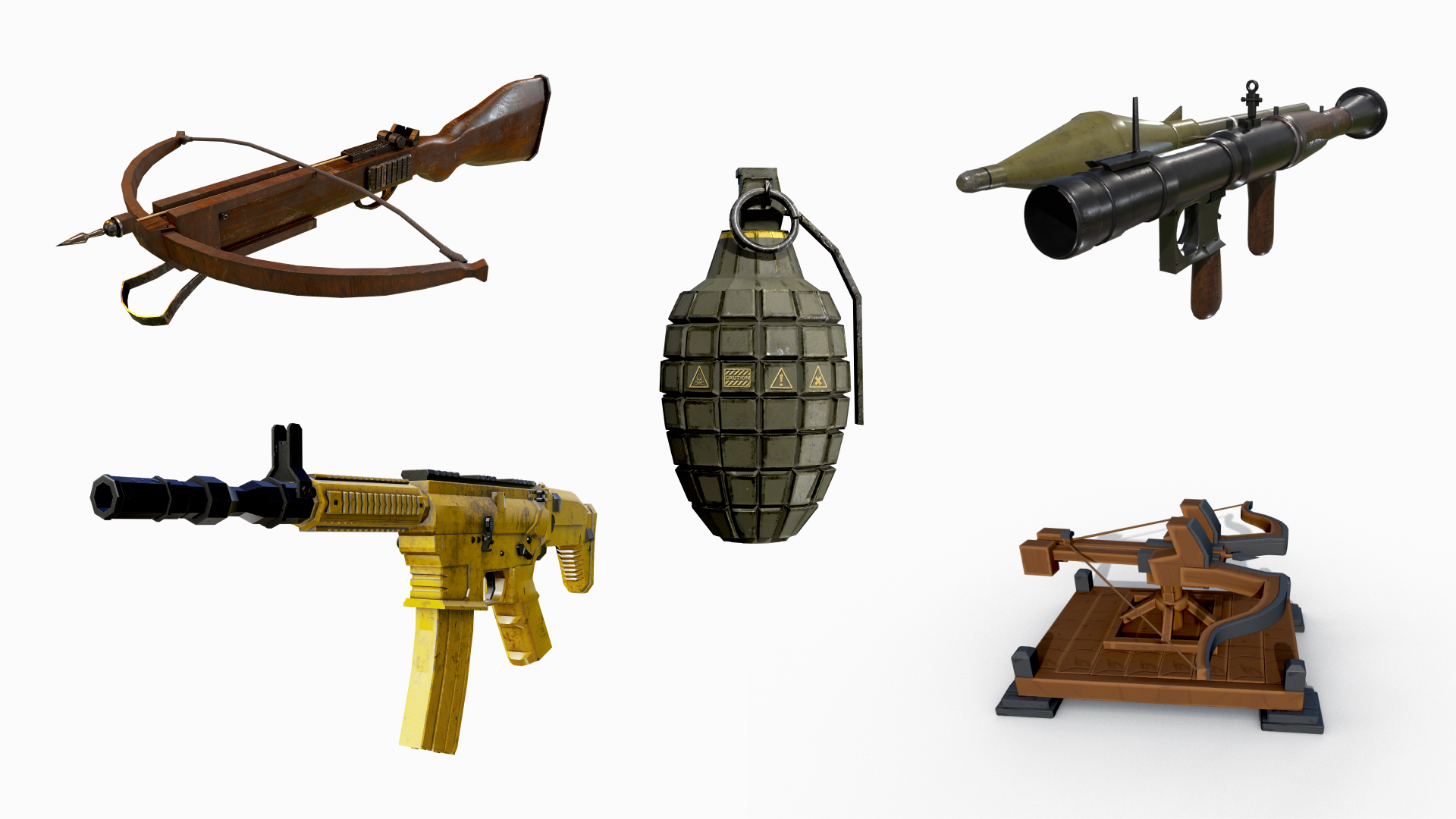 3d models for games, collection of game ready 3d models,